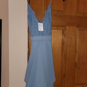 Light blue skater dress